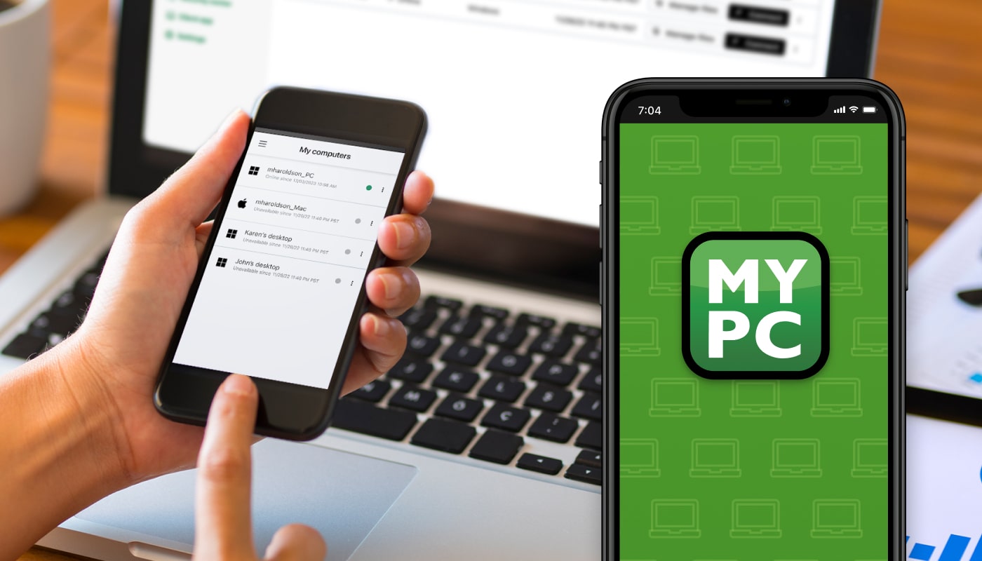 Users can remotely access any computer from their mobile devices using GoToMyPC mobile apps.